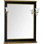 Изображение товара зеркало 82,2x100 см черный/золото aquanet валенса 00180293
