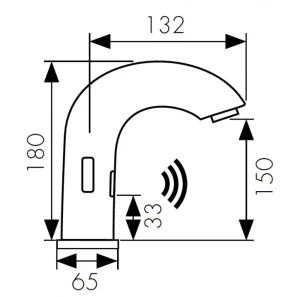 Изображение товара сенсорный смеситель для раковины kaiser sensor 38421
