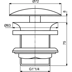 Изображение товара донный клапан ideal standard j3291xg