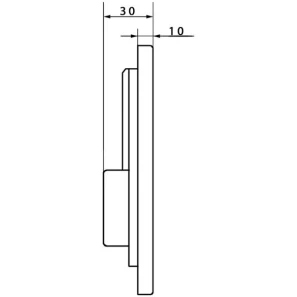 Изображение товара смывная клавиша caprigo shape глянцевый хром sa005-crm