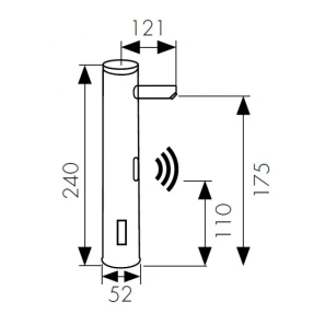 Изображение товара сенсорный смеситель для раковины kaiser sensor 38521