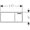 Дистанционная клавиша смыва Geberit Omega70 белое стекло для двойного смыва 115.084.SI.1 - 3