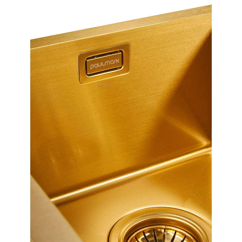 Кухонная мойка Paulmark Platte золотой матовый  PM807844-BG