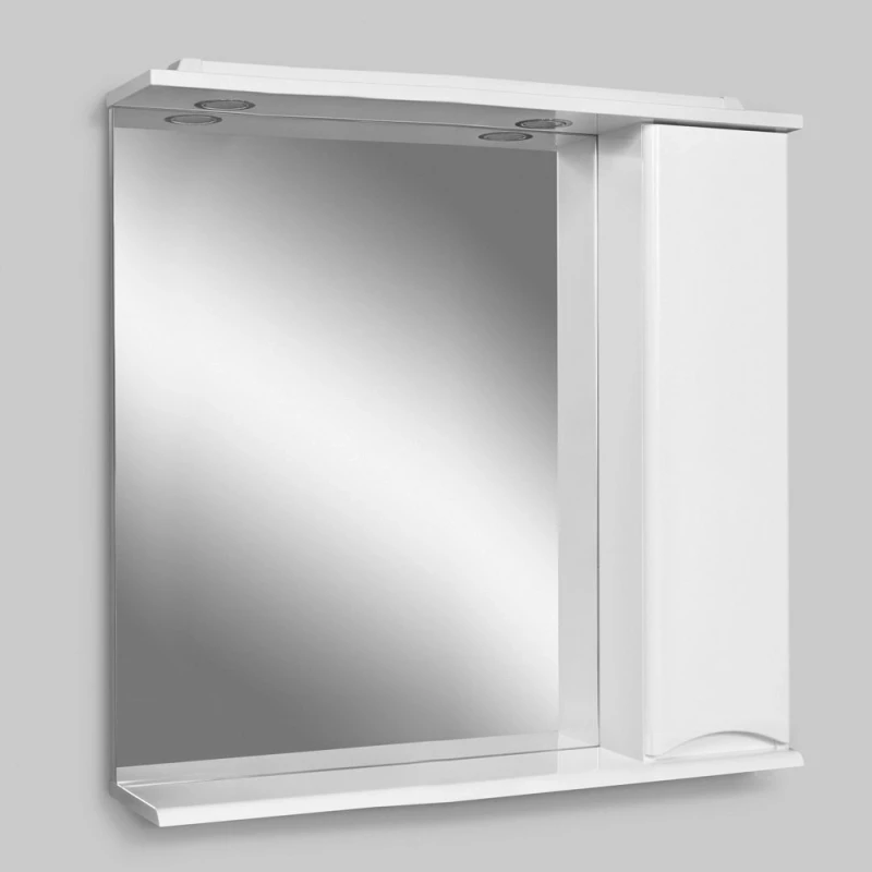 Зеркальный шкаф 80x75 см белый глянец R Am.Pm Like M80MPR0801WG
